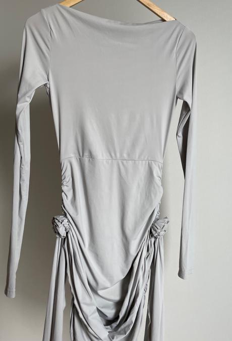 Lioness koktejlové minišaty sivomodré xs 34, xs