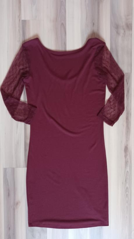 Bordové úzke šaty, terranova,s