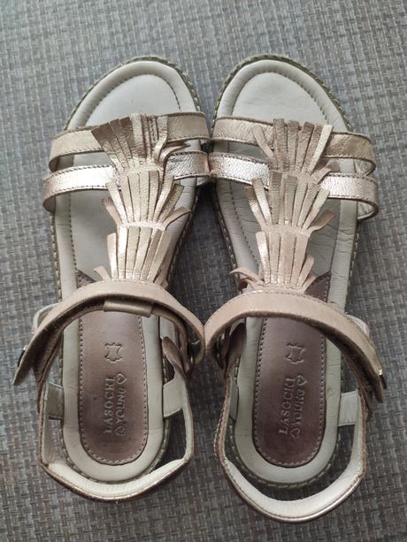 Kožené sandalky so strapcami, lasocki,36