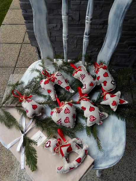 Ručne šite vianočne ozdoby, 