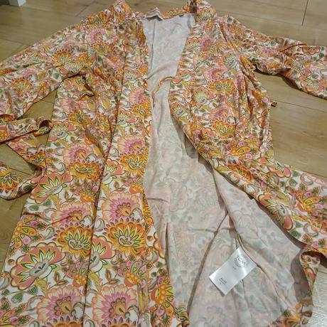 Farebný kvietkovaný midi župan, tchibo,44