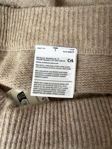 Pletené tepláky z vlny a kašmíru c&a, c&a,l