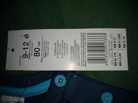 Súprava na leto-kraťasy+tričko, f&f,80