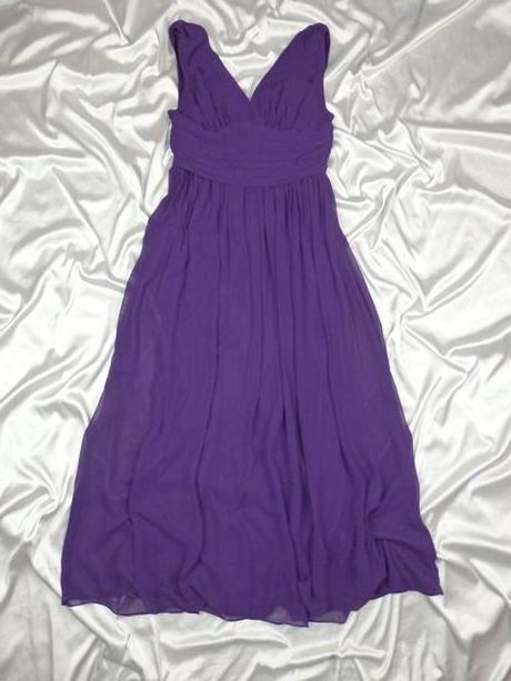 Kvalitné tmavofialové spoločenské šaty, ever-pretty,40