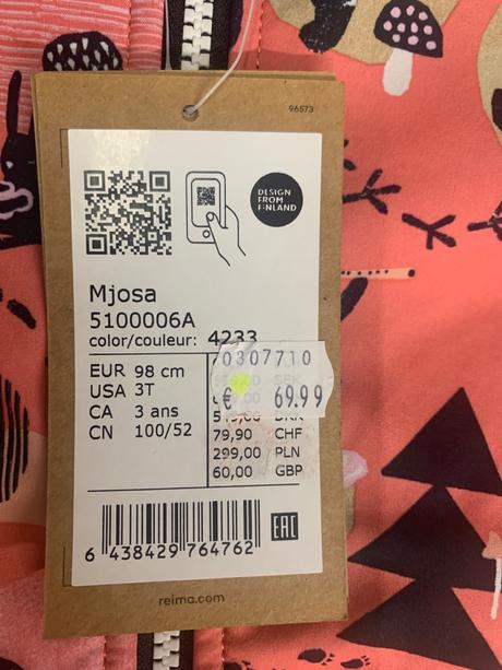 Reima mjosa prechodná softshellová kombinéza 98/10, reima,98 / 104