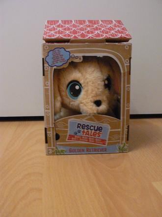 Plyšák psík zlatý retriever s búdou,