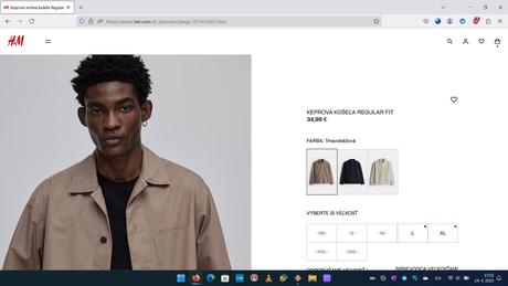 Košeľa hm tmavobéžová, h&m,l