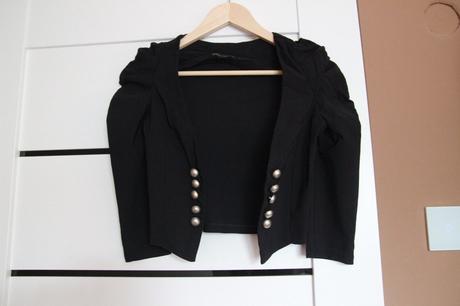 Čierne crop sako, xs, xs