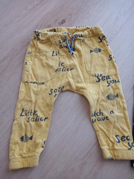 Tenké žlté tepláky h&m, h&m,80