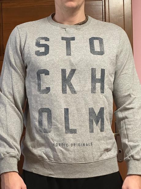 F&f mikina sivá s potlačou, f&f,m