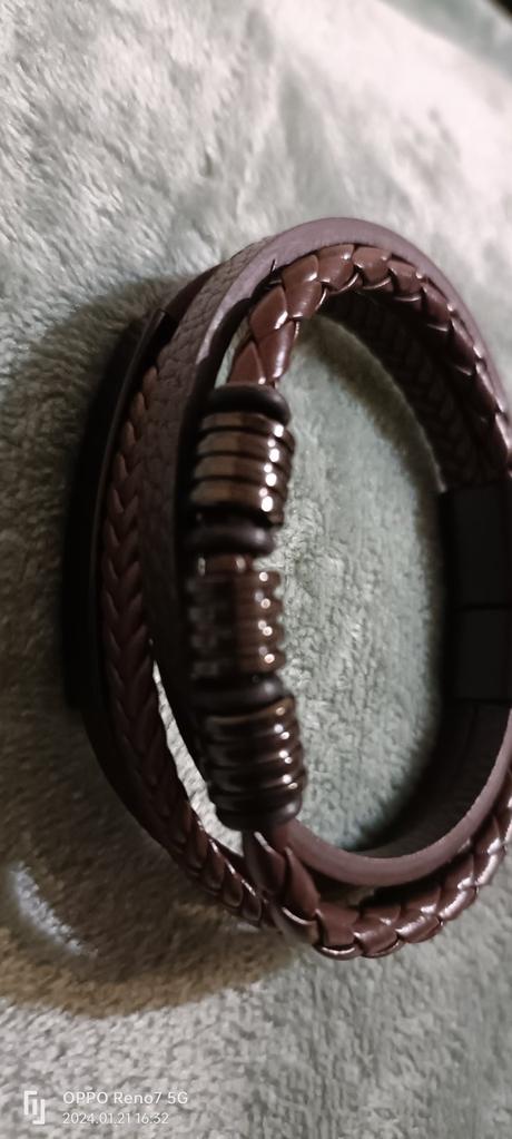 Pánsky kožený náramok, 