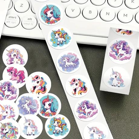 Nálepky jednorožec (500ks), 
