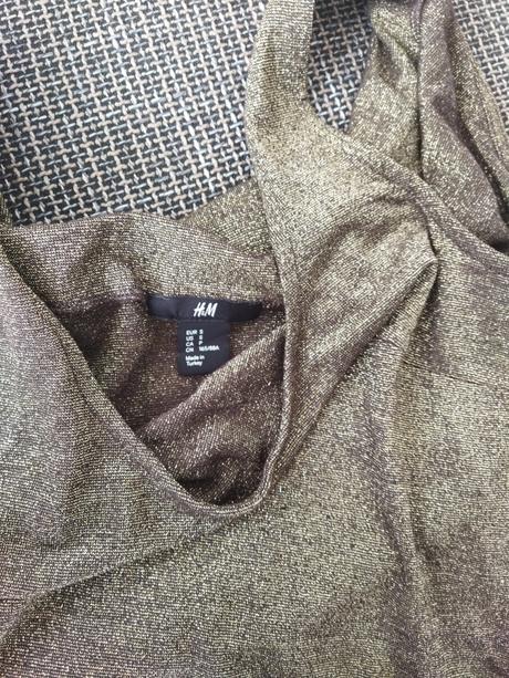 Zlatočierne elastické šaty na príležitosť h&m, s/m, h&m,s