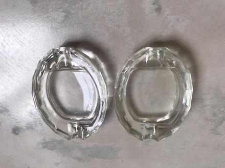 Sklenené mini popolníky 2 ks, 