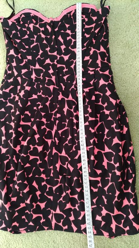 Cierne puzdrove saty so srdieckami hm s, h&m,34