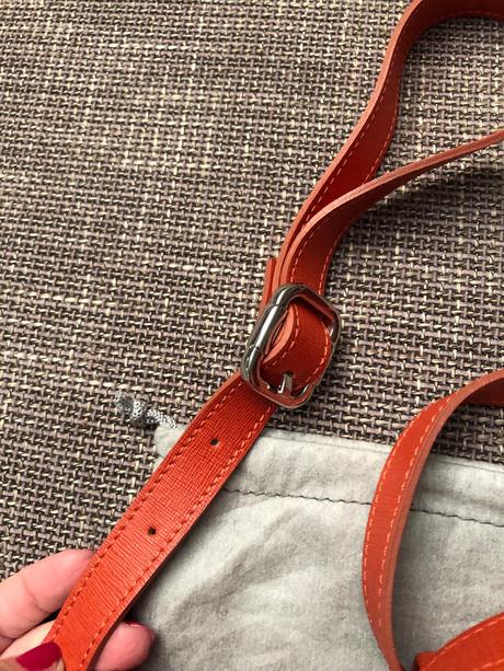 Oranžová crossbody taska cate grey,