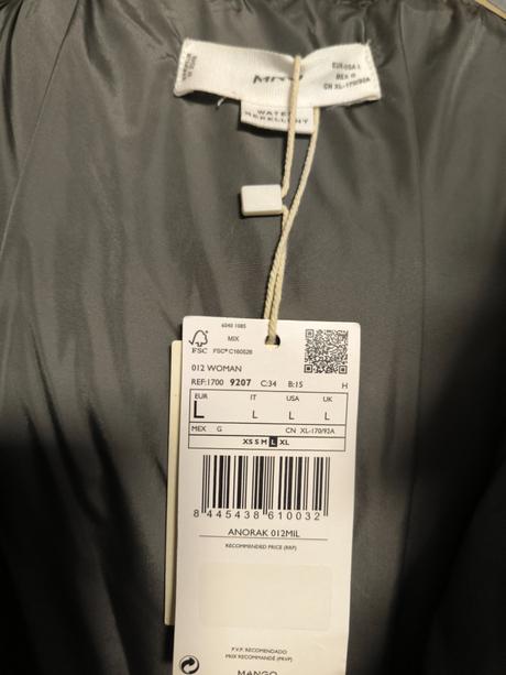 Zimná bunda mango, mango,l