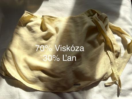 Nové s visačkou, žlté ľanové sukňové šortky khujo,, s