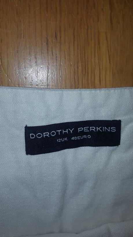 Ľanová biela sukňa dorothy perkins č.40, dorothy perkins,40