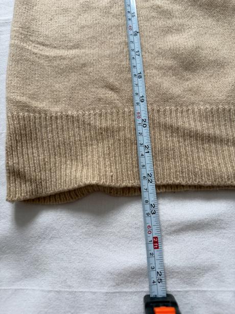 Luxusný sveter zo kašmíru klasický polo golier, m