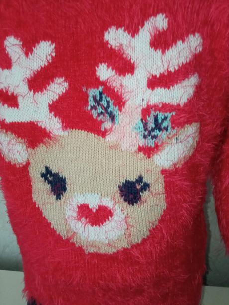 Dievčenský huňatý sveter so sobom (98), 98