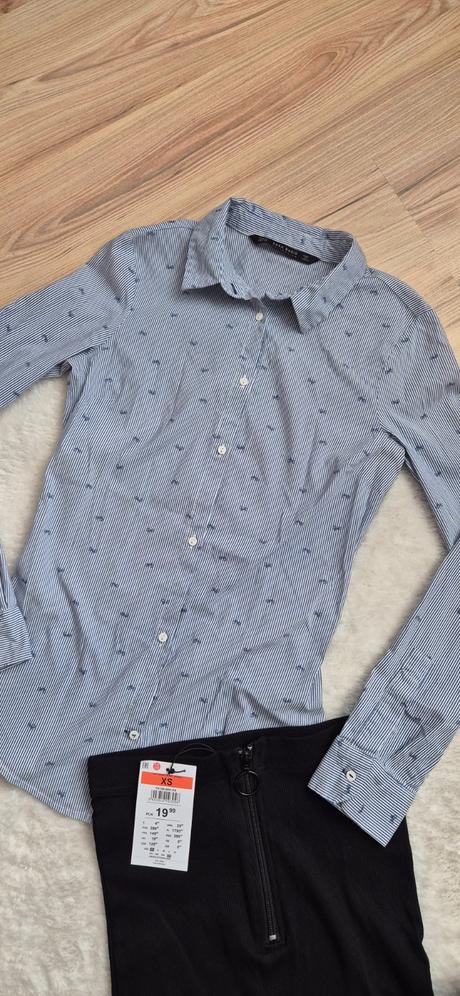 Elegantný set- sukňa sinsay a košeľa zara, sinsay,xs