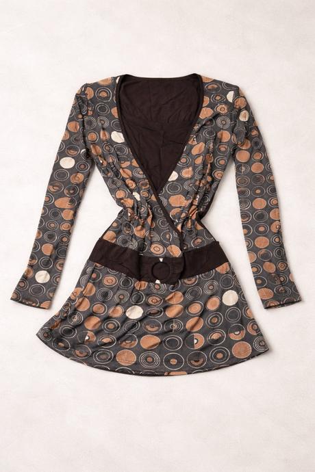 Vzorované tričko / tunika s dlhým rukávom, l