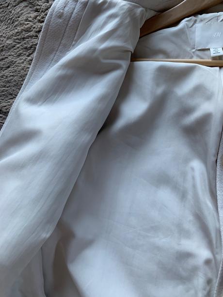 Oversize kremovy kabatik, h&m,xs