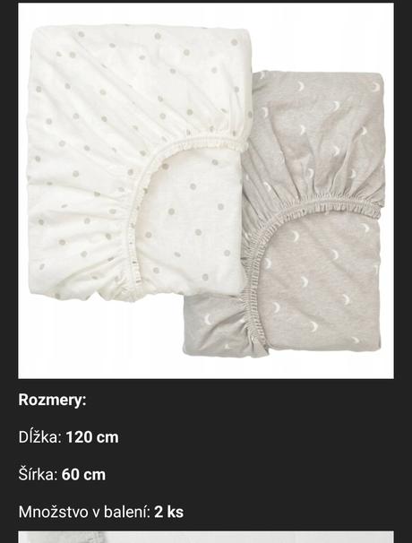 Ikea nepremokavá plachta+2 plachta, šírka (cm): 60,dĺžka (cm): 120