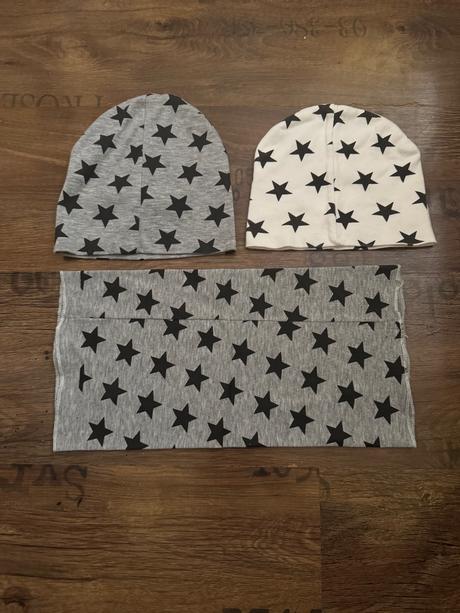 2x čiapka + nákrčník 1,5-3 roky, 80
