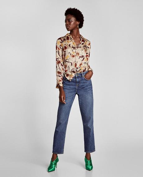 Zara bezova bluzka s kvetmi vel.s a m, zara,m / s