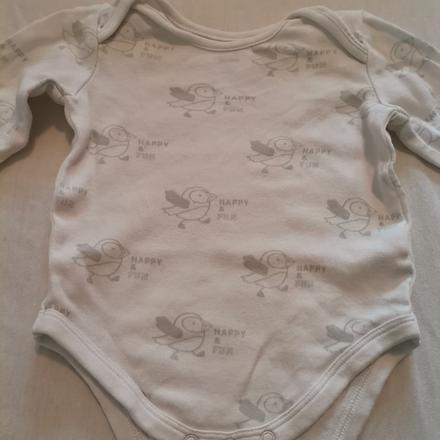 Biele body s vtáčikmi, c&a,62