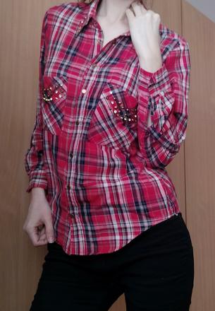 Zara vybíjaná košeľa, zara,s