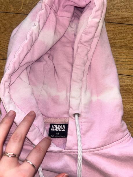 Ružová mikina s batikovaným efektom, m
