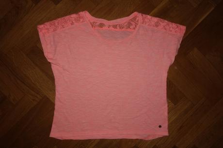 Lososové tričko s krajkou 158/164, lindex,158