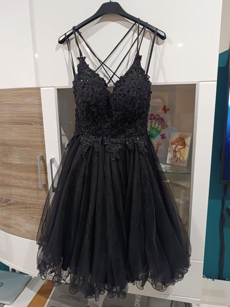 Nové plesové šaty m čierne, m