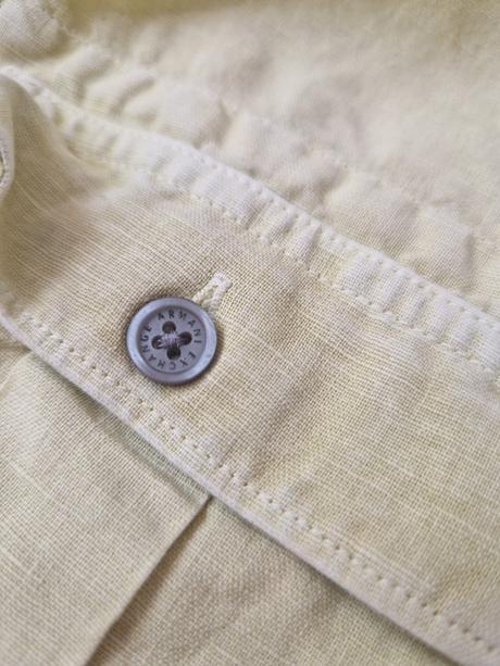 Pánska ľanová žltá polokošeľa armani, armani,l