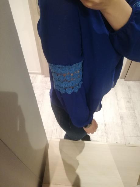 Kráľovsky-modrá dámska blúzka, m