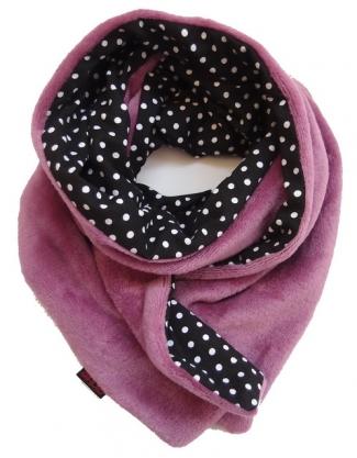 Pinkie  šál light violet/black bullets, pinkie