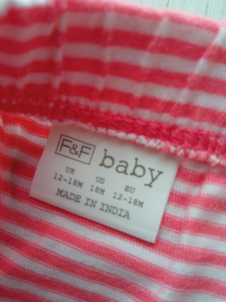 Dievčenské pásikavé šortky f&f (12-18 mes.), f&f,80