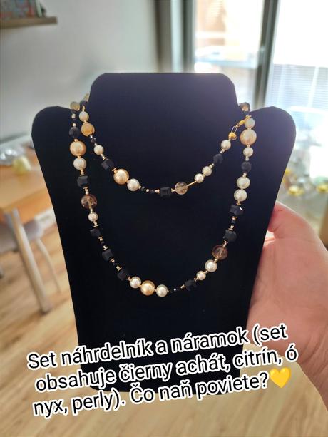 Set achát citrín ónyx,