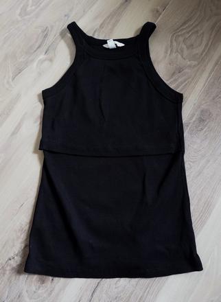 Vrúbkované tehotenské tričko h&m, h&m,m