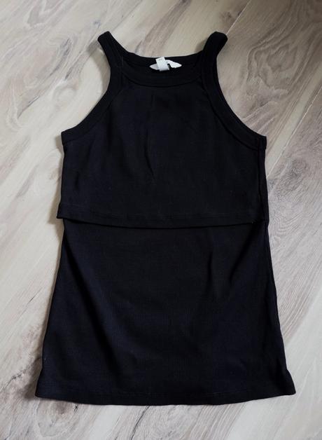 Vrúbkované tehotenské tričko h&m, h&m,m