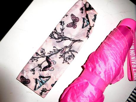 Značkový mini odľahčený dáždnik s 2obalmi, h&m