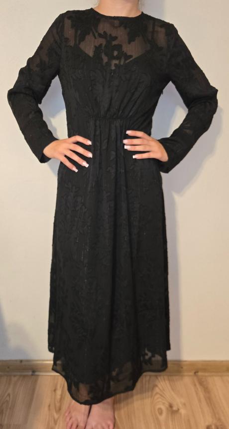 Čierne spoločenské šaty 36, c&a,s