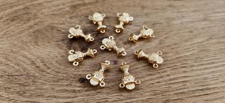 Ružencový medzikus - 22 x 14 mm - kalich jhs - st, 