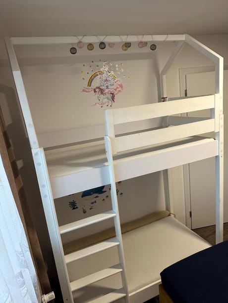 Poschodová posteľ 140x70, šírka (cm): 75,dĺžka (cm): 150