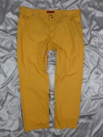 Luxusné žlté pánske nohavice, pierre cardin,xxl