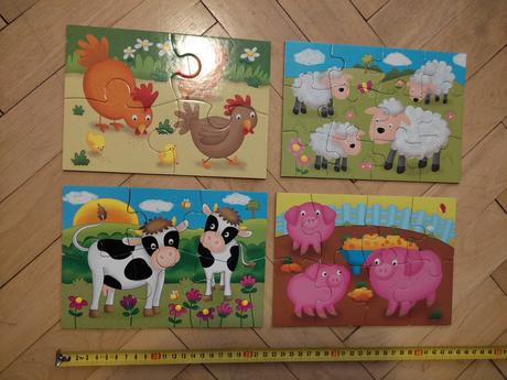 Set 4 puzzle zvieratka, 