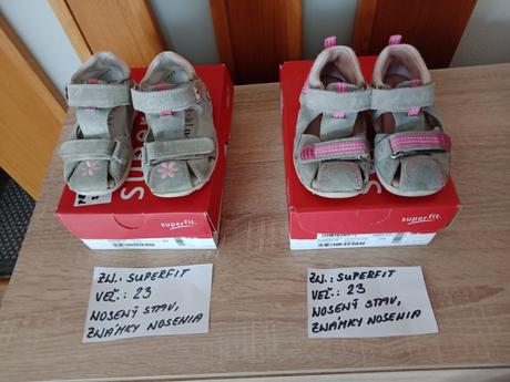 Dievčenské sandále zn.superfit veľ.23, superfit,23